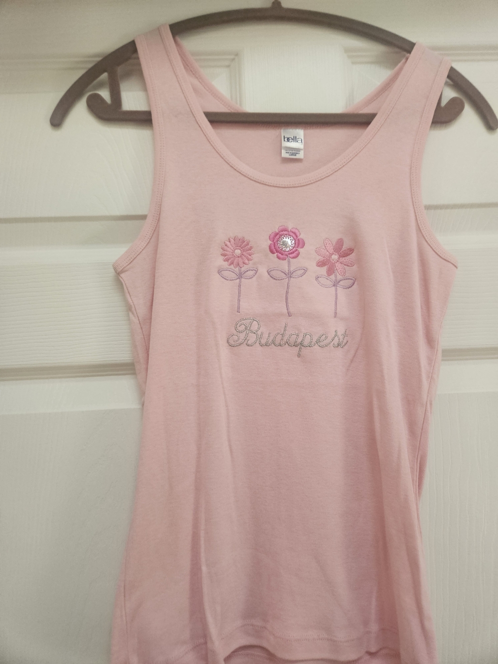 Girls Light Pink Crewneck Tank Top